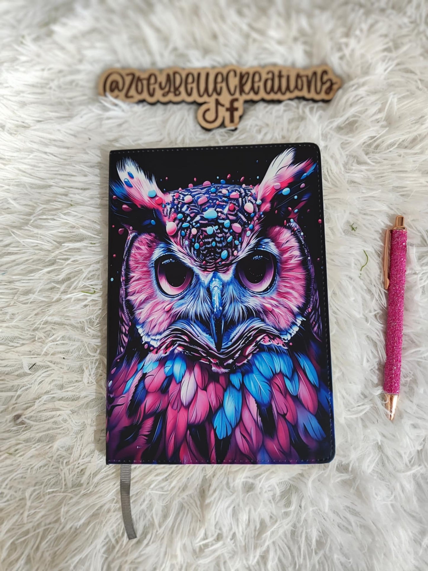 Journal - Vibrant Owl -lined pages