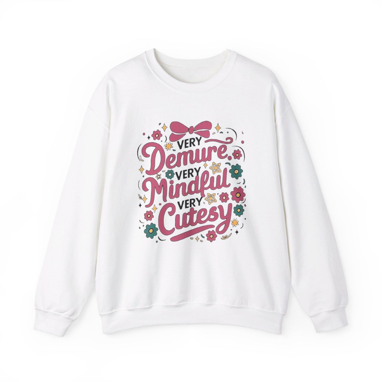 Very demure very cutesy very mindful Unisex Heavy Blend™ Crewneck Sweatshirt