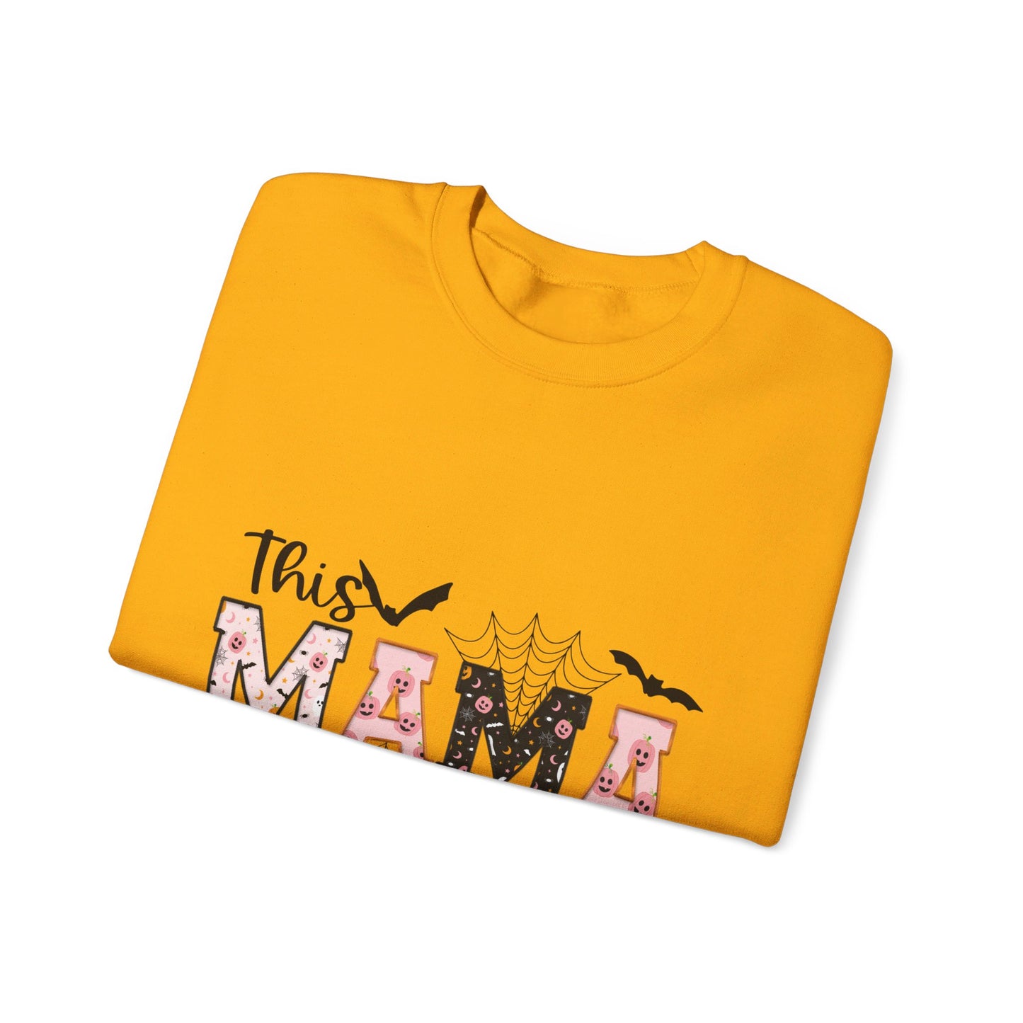 This Mama Loves Her Boos Halloween/ Fall Unisex Heavy Blend™ Crewneck Sweatshirt