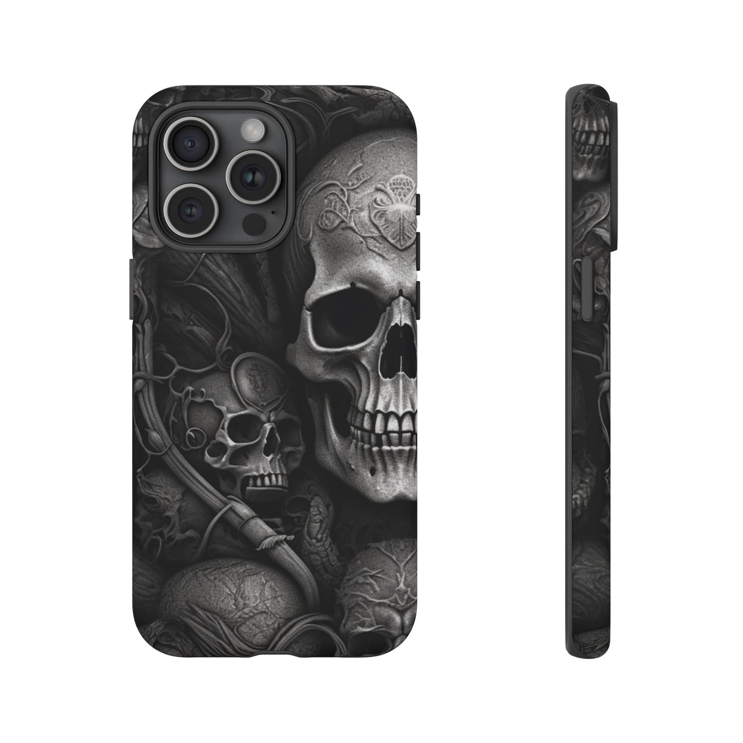 Black skull  Tough Cases