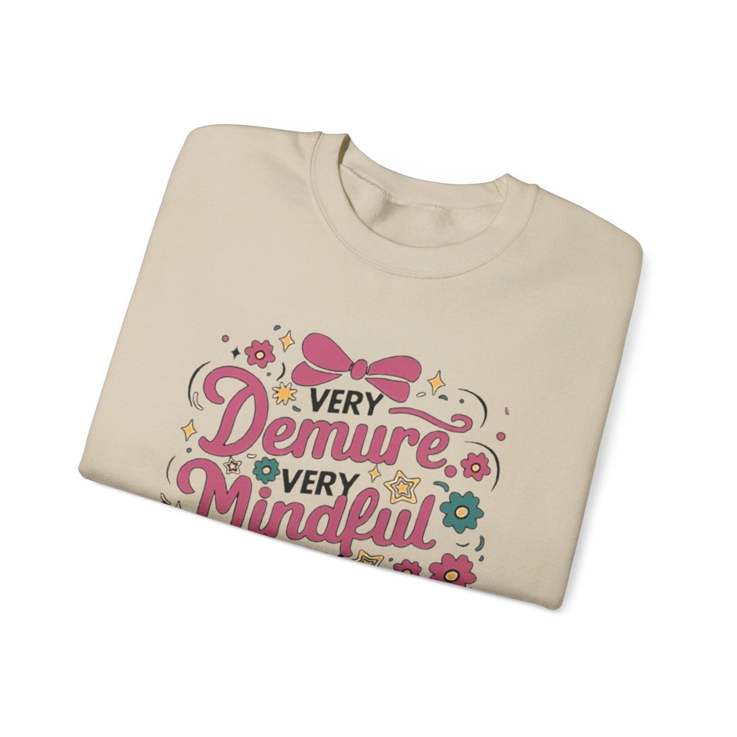 Very demure very cutesy very mindful Unisex Heavy Blend™ Crewneck Sweatshirt