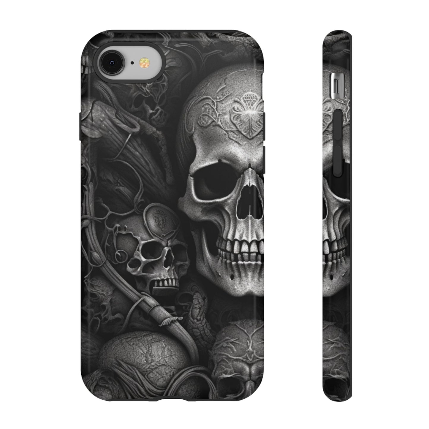 Black skull  Tough Cases