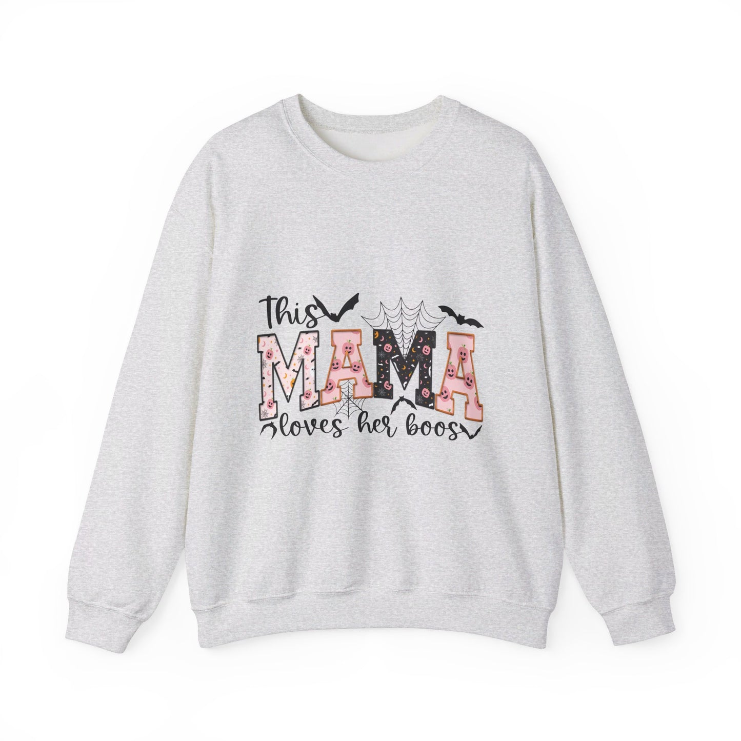 This Mama Loves Her Boos Halloween/ Fall Unisex Heavy Blend™ Crewneck Sweatshirt