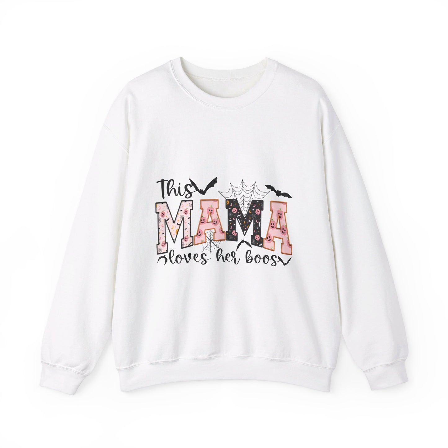 This Mama Loves Her Boos Halloween/ Fall Unisex Heavy Blend™ Crewneck Sweatshirt