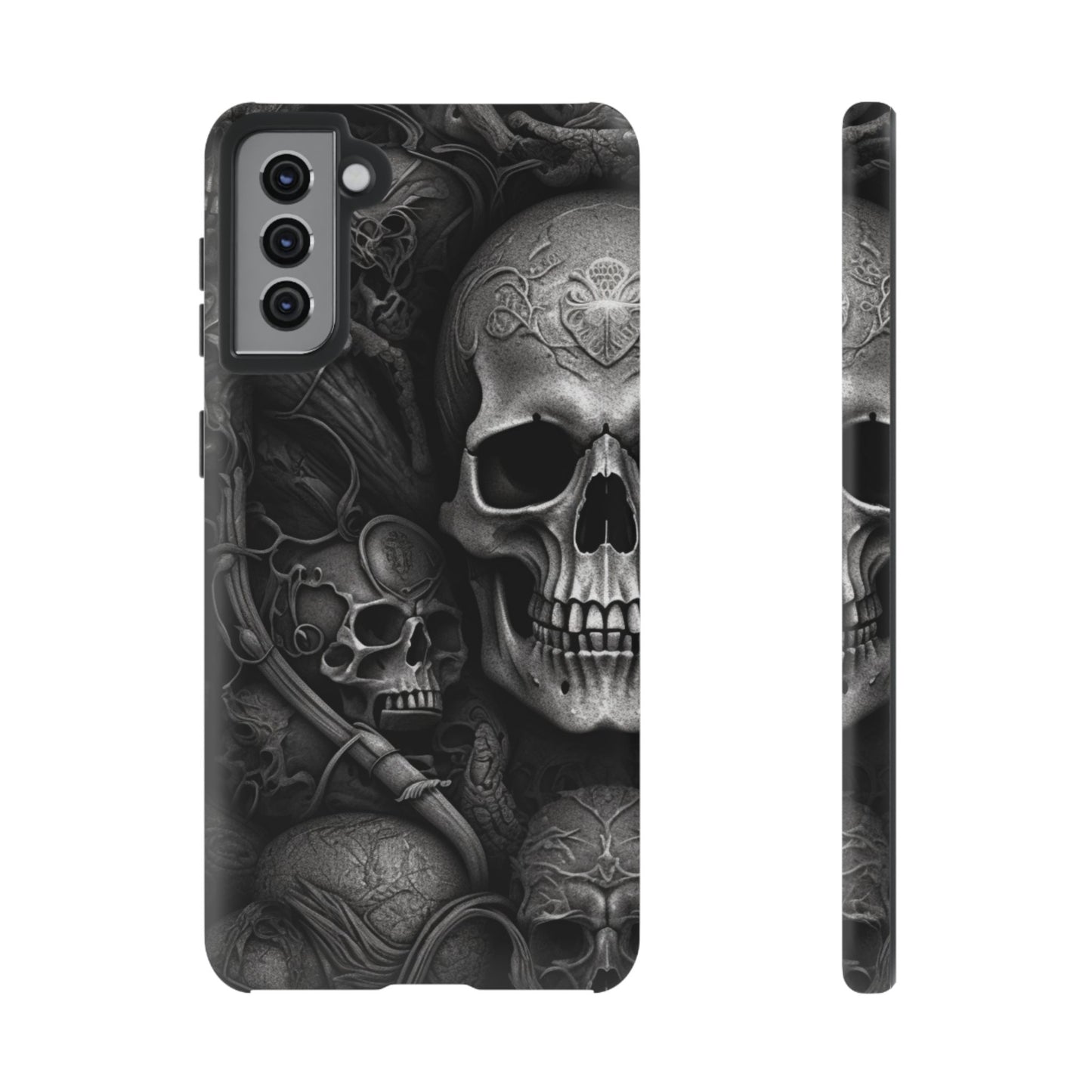 Black skull  Tough Cases