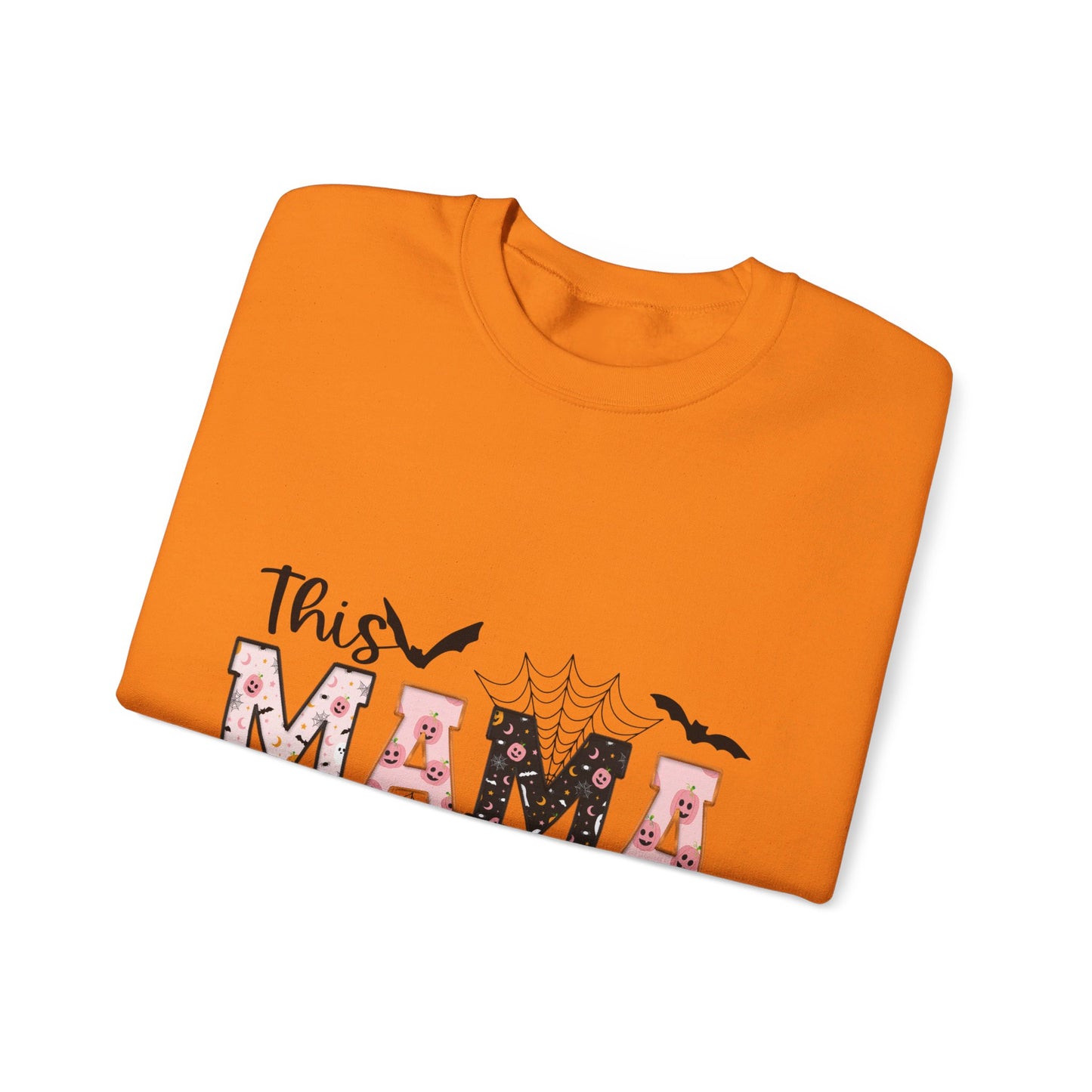 This Mama Loves Her Boos Halloween/ Fall Unisex Heavy Blend™ Crewneck Sweatshirt