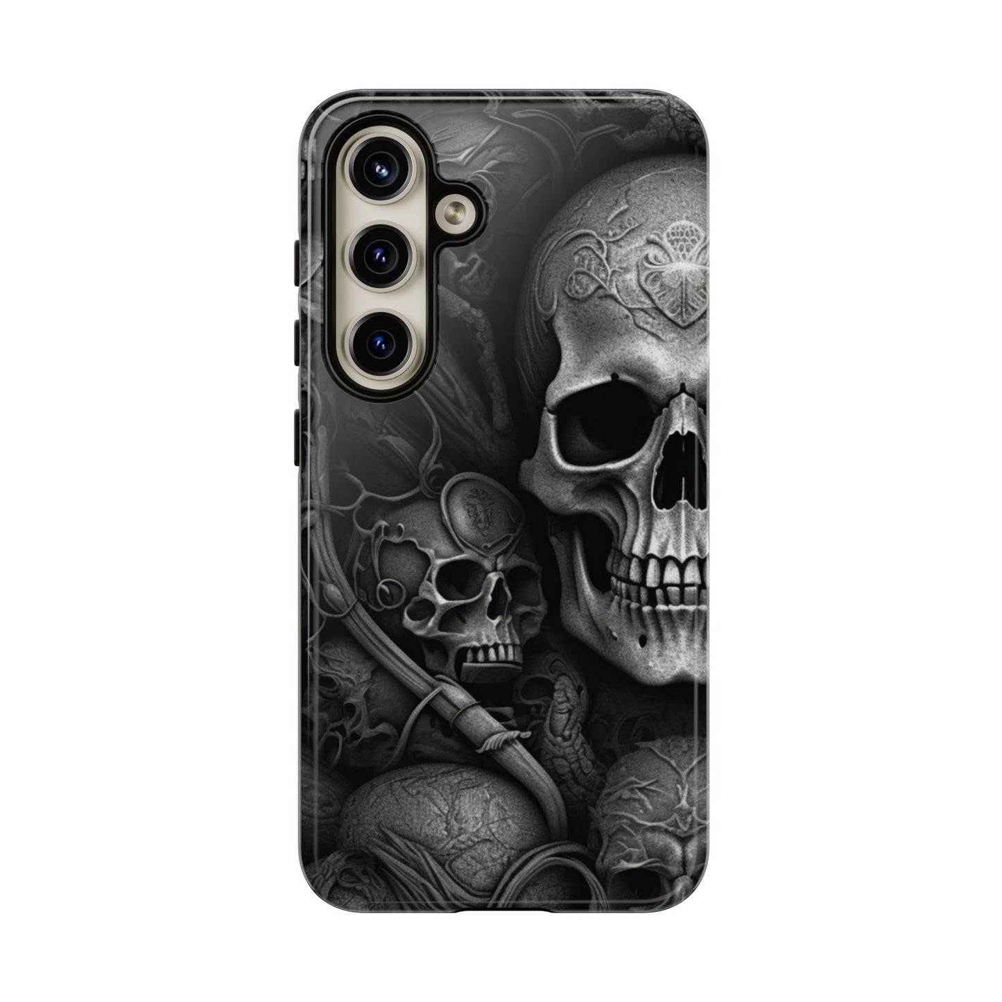 Black skull  Tough Cases