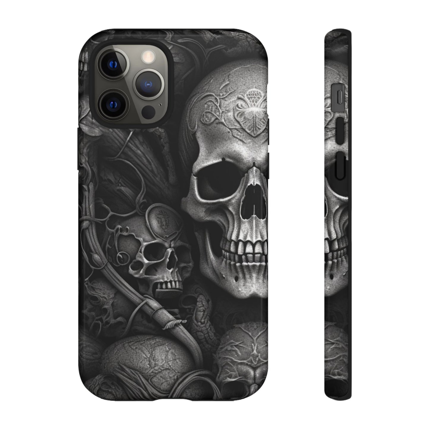 Black skull  Tough Cases