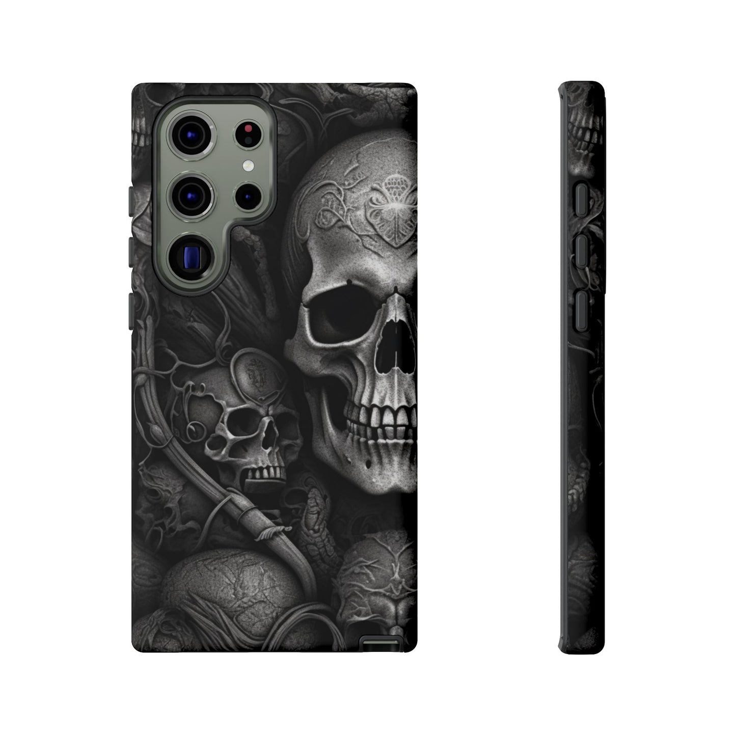 Black skull  Tough Cases