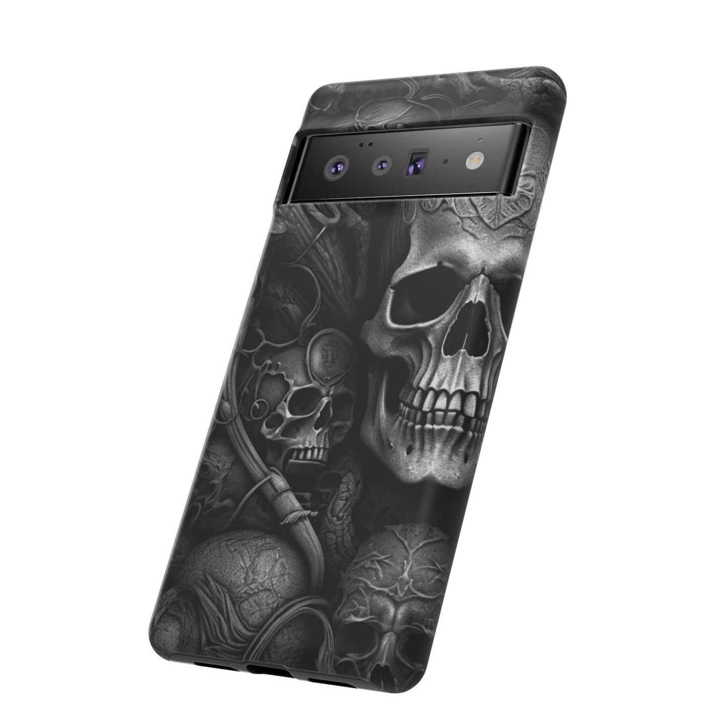 Black skull  Tough Cases