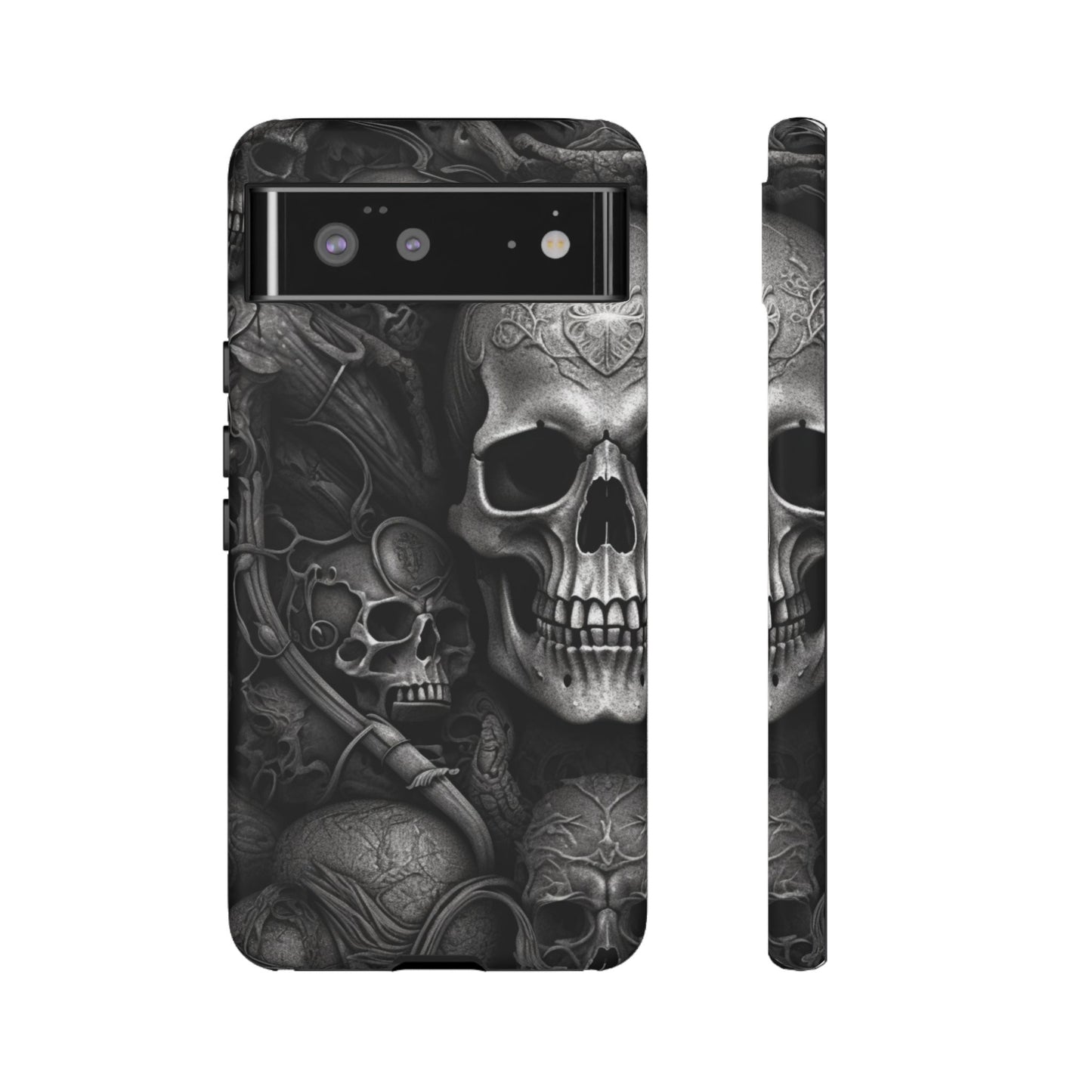 Black skull  Tough Cases