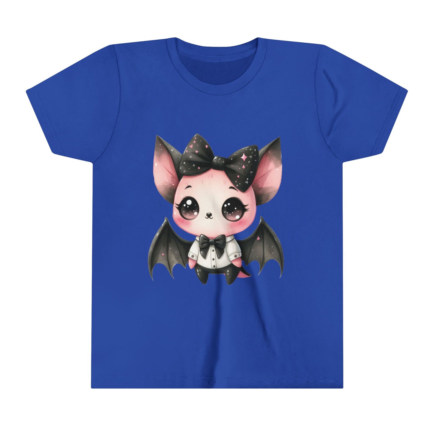 Cute Bat with hairbow Youth Short Sleeve Tee