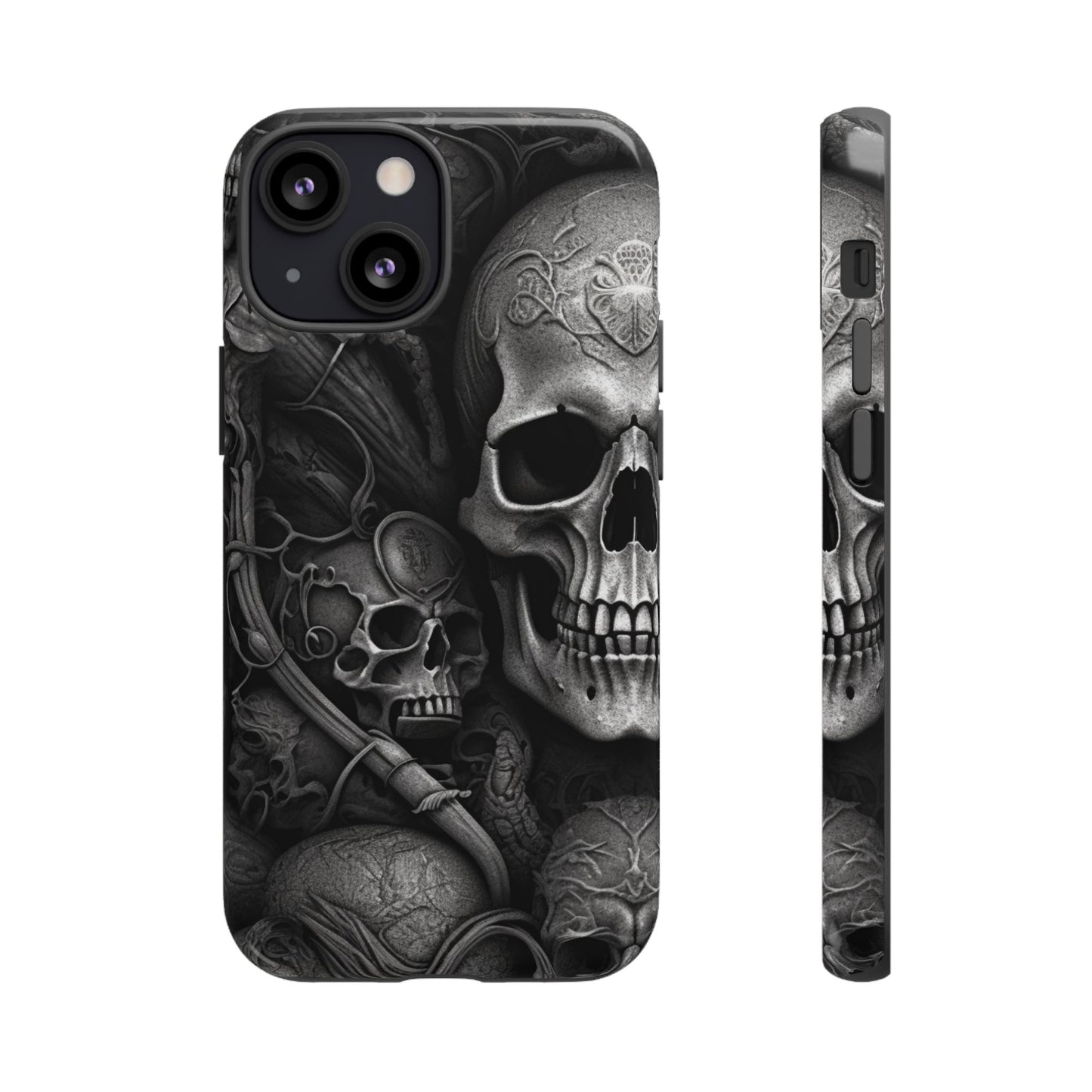 Black skull  Tough Cases