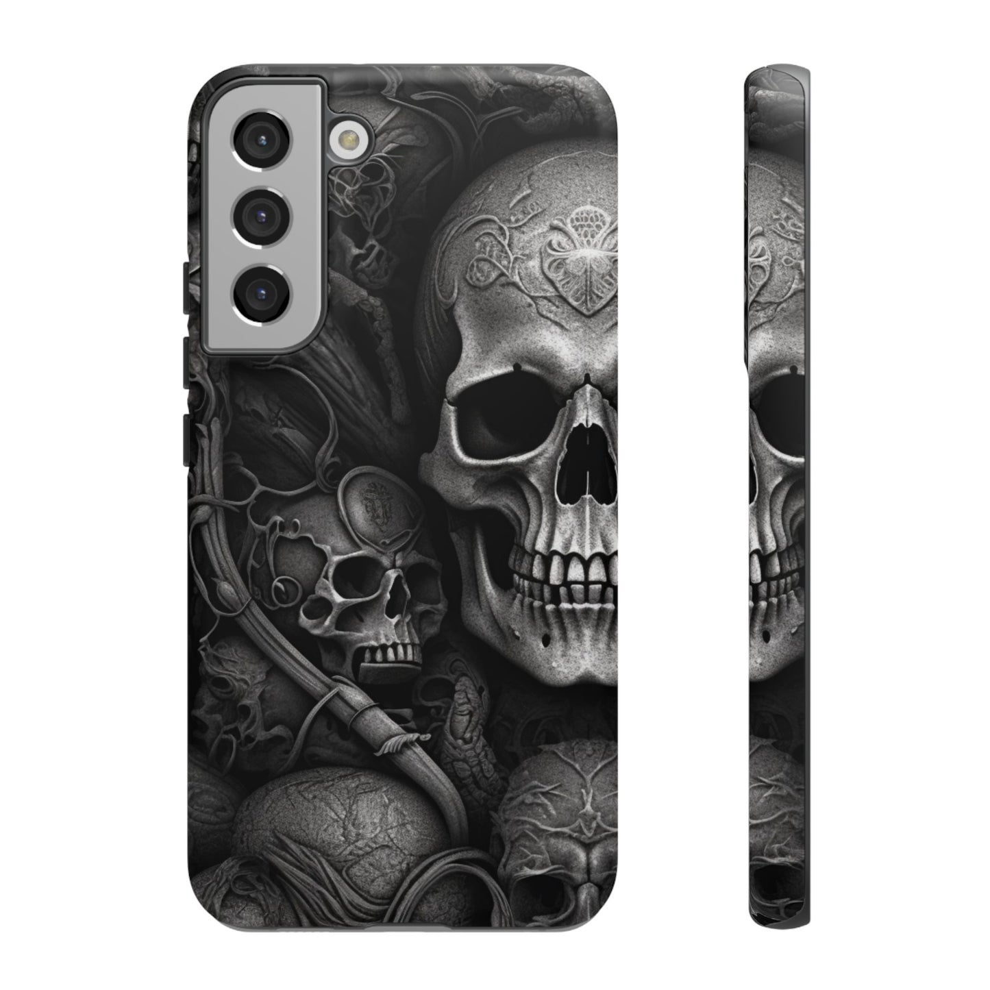 Black skull  Tough Cases