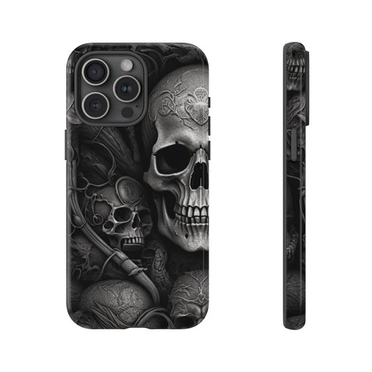 Black skull  Tough Cases