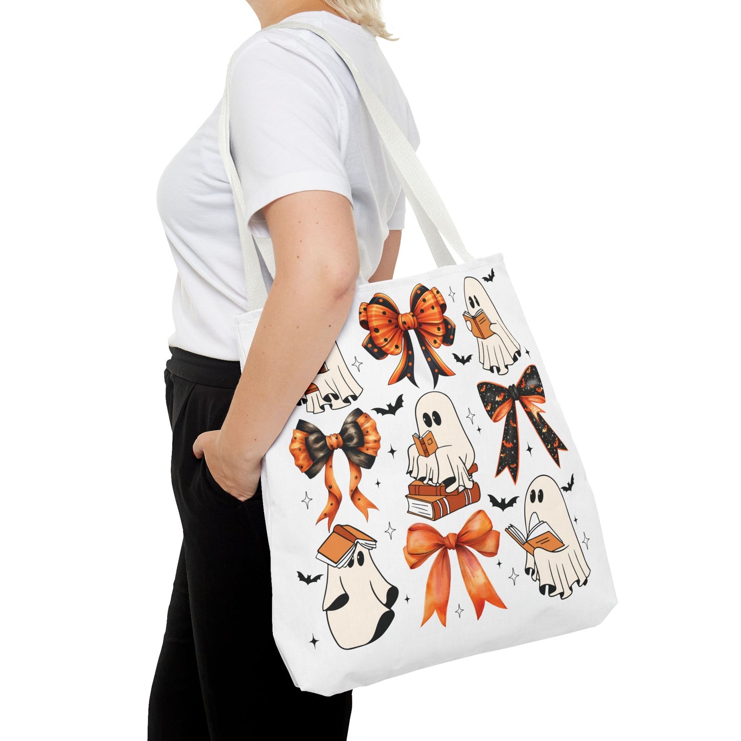 Cute ghosties and coquette bows Tote Bag (AOP)