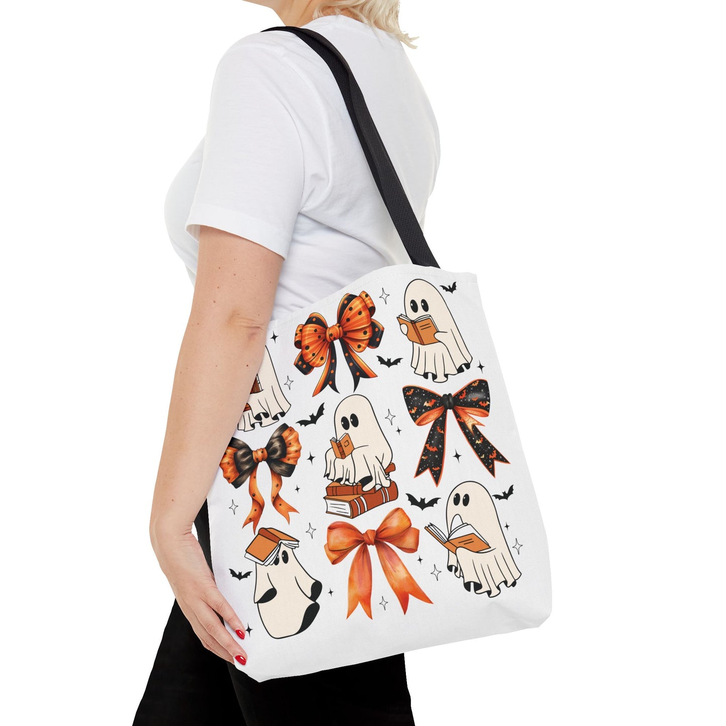 Cute ghosties and coquette bows Tote Bag (AOP)