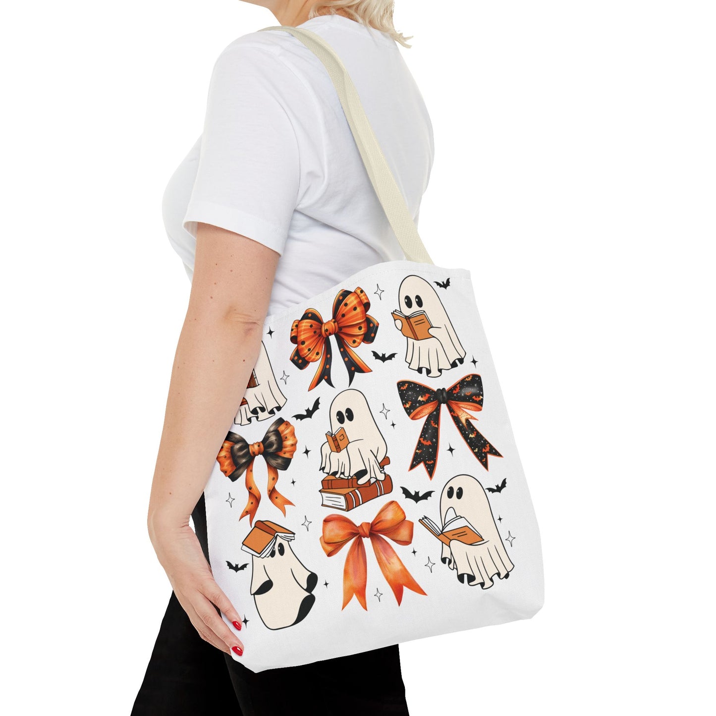 Cute ghosties and coquette bows Tote Bag (AOP)