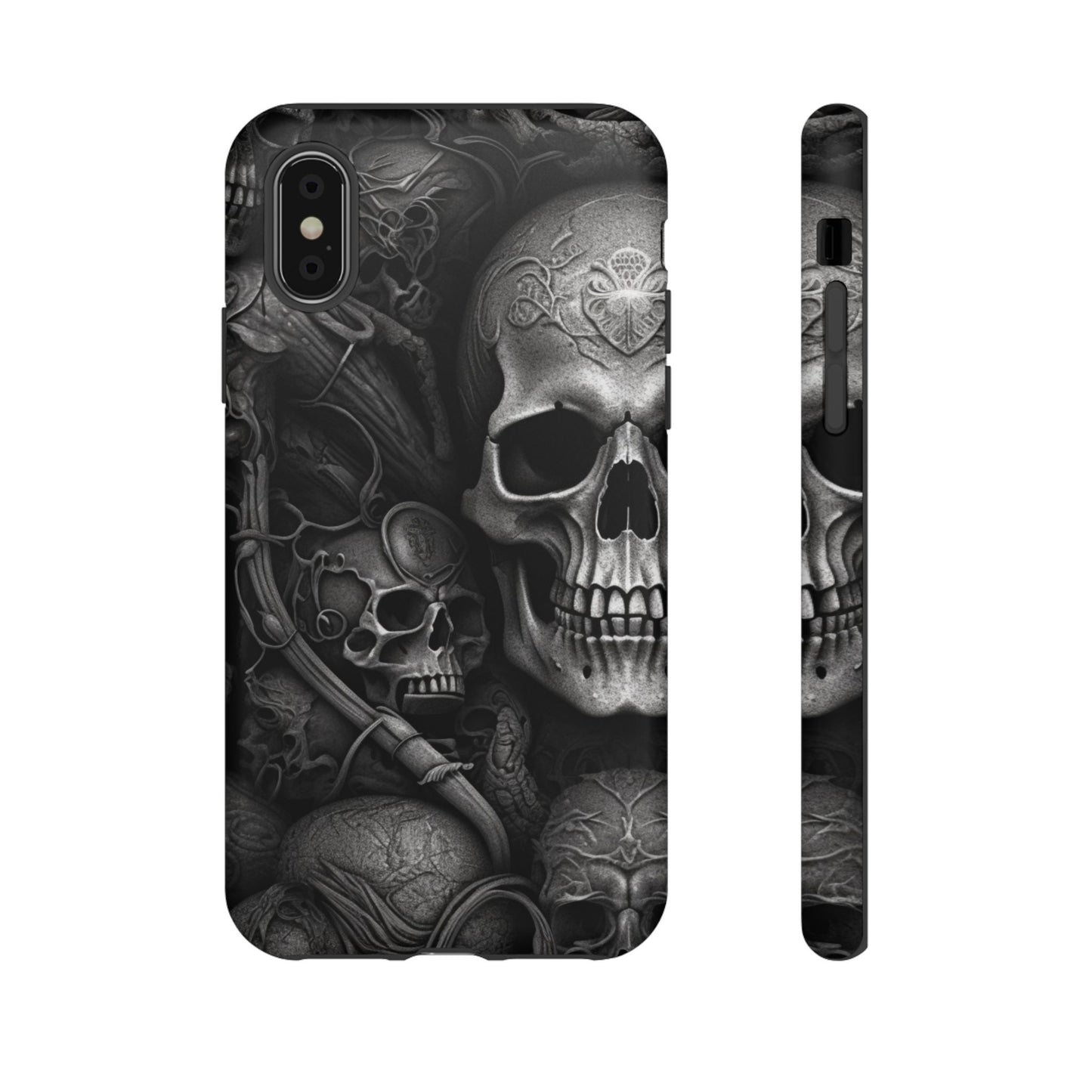 Black skull  Tough Cases