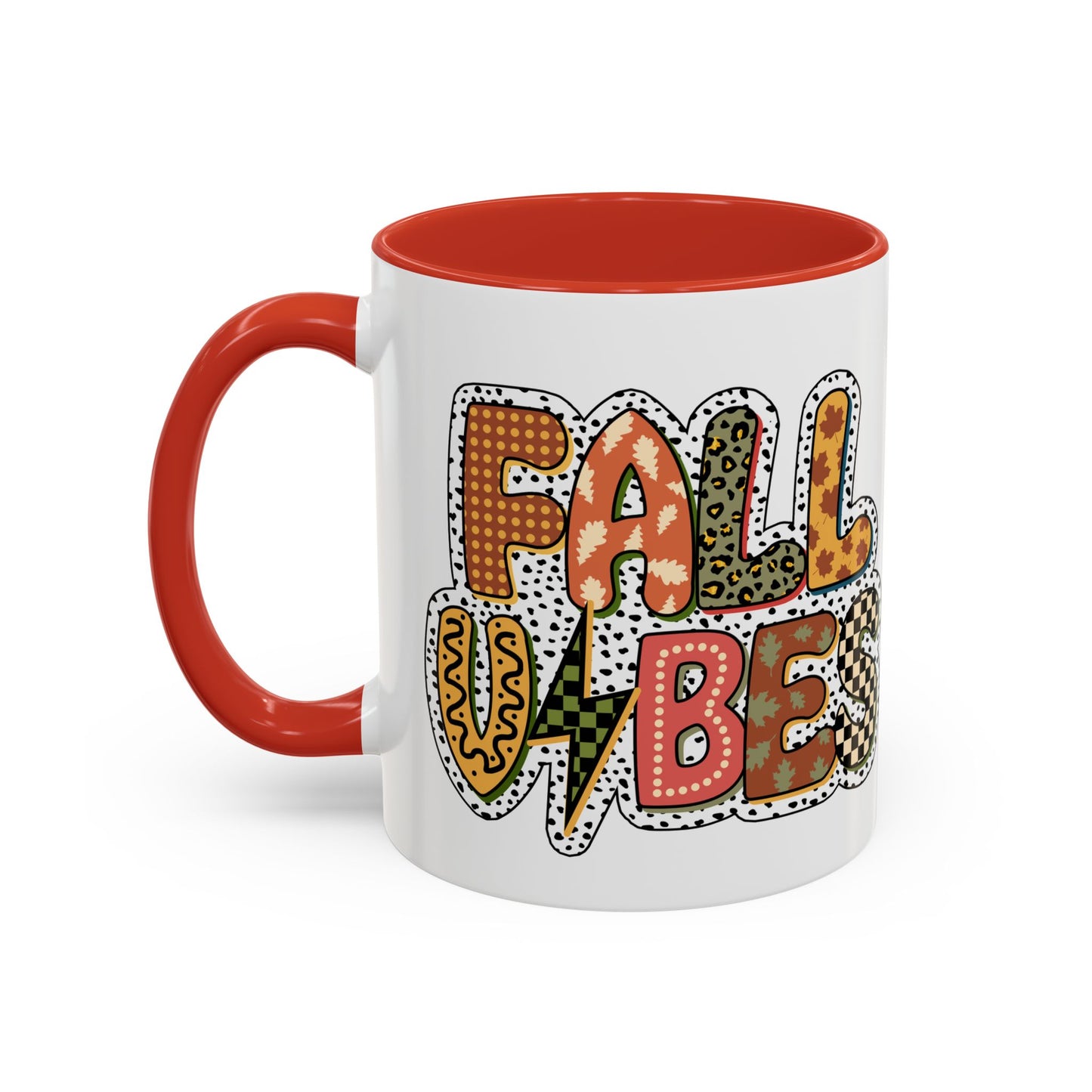 Fall Vibes Cute Accent Coffee Mug (11, 15oz)