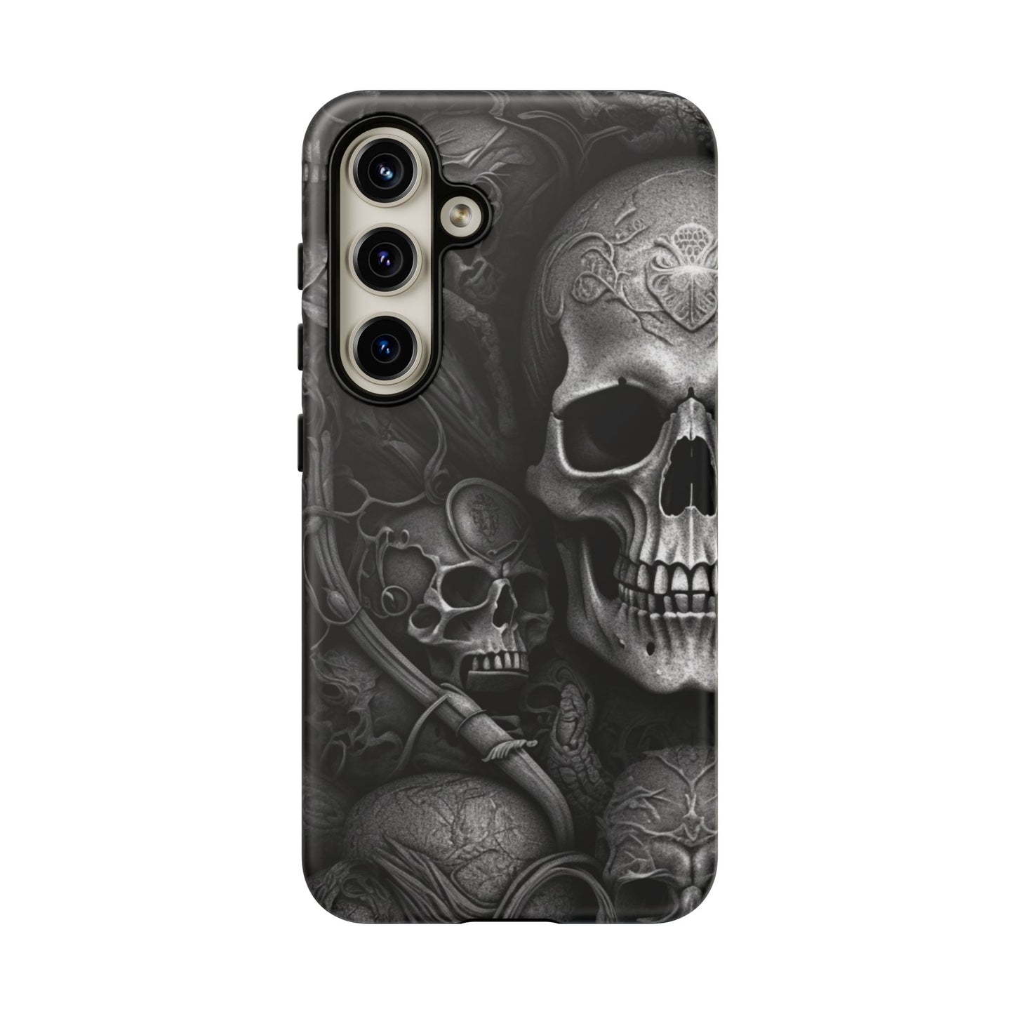 Black skull  Tough Cases