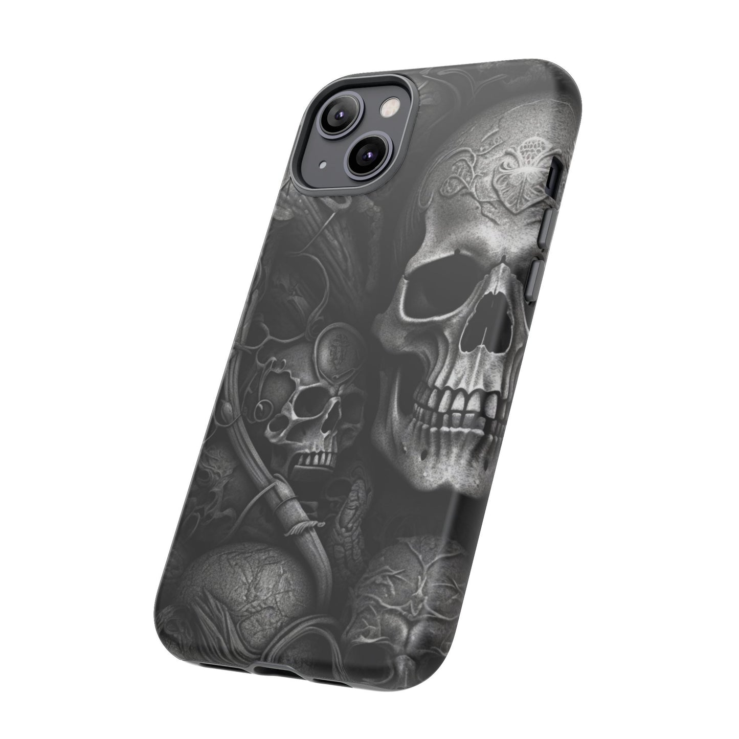 Black skull  Tough Cases