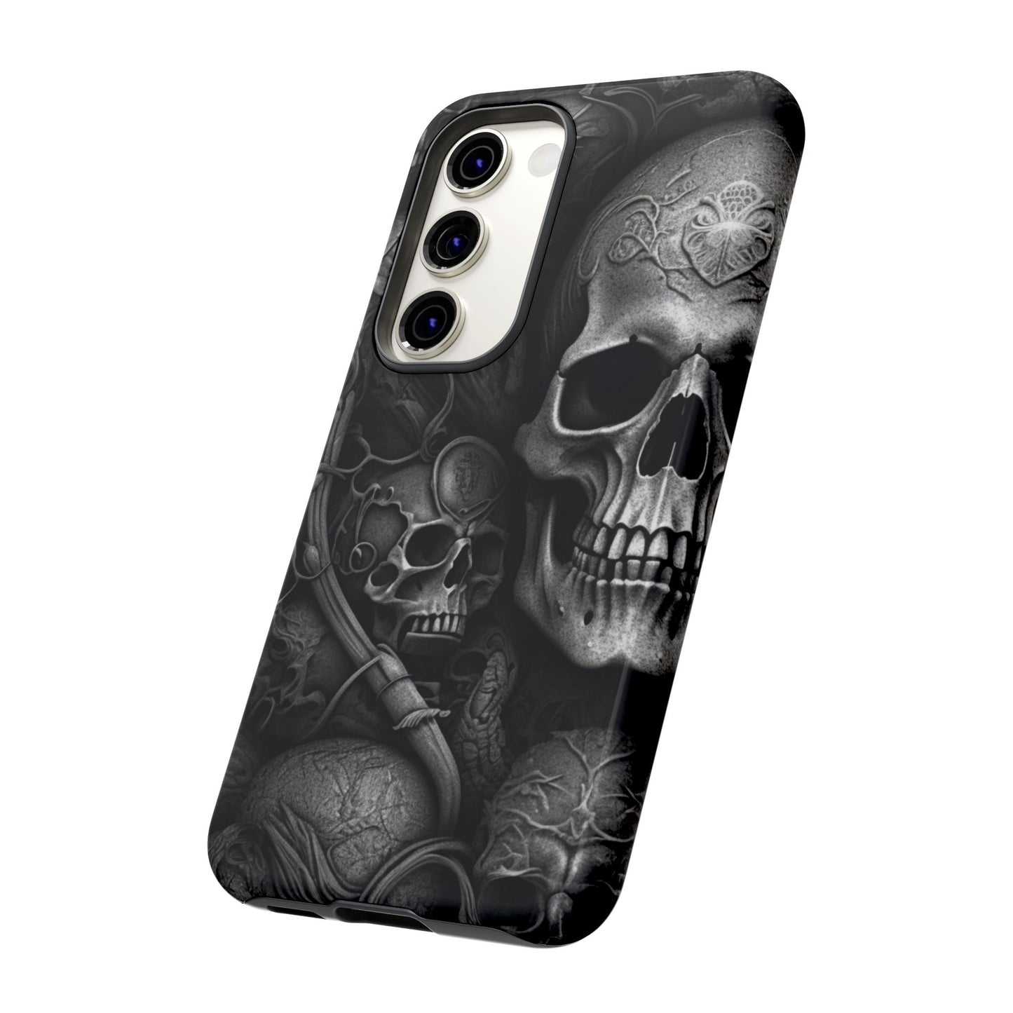 Black skull  Tough Cases