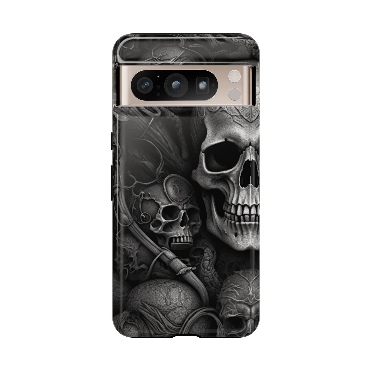 Black skull  Tough Cases