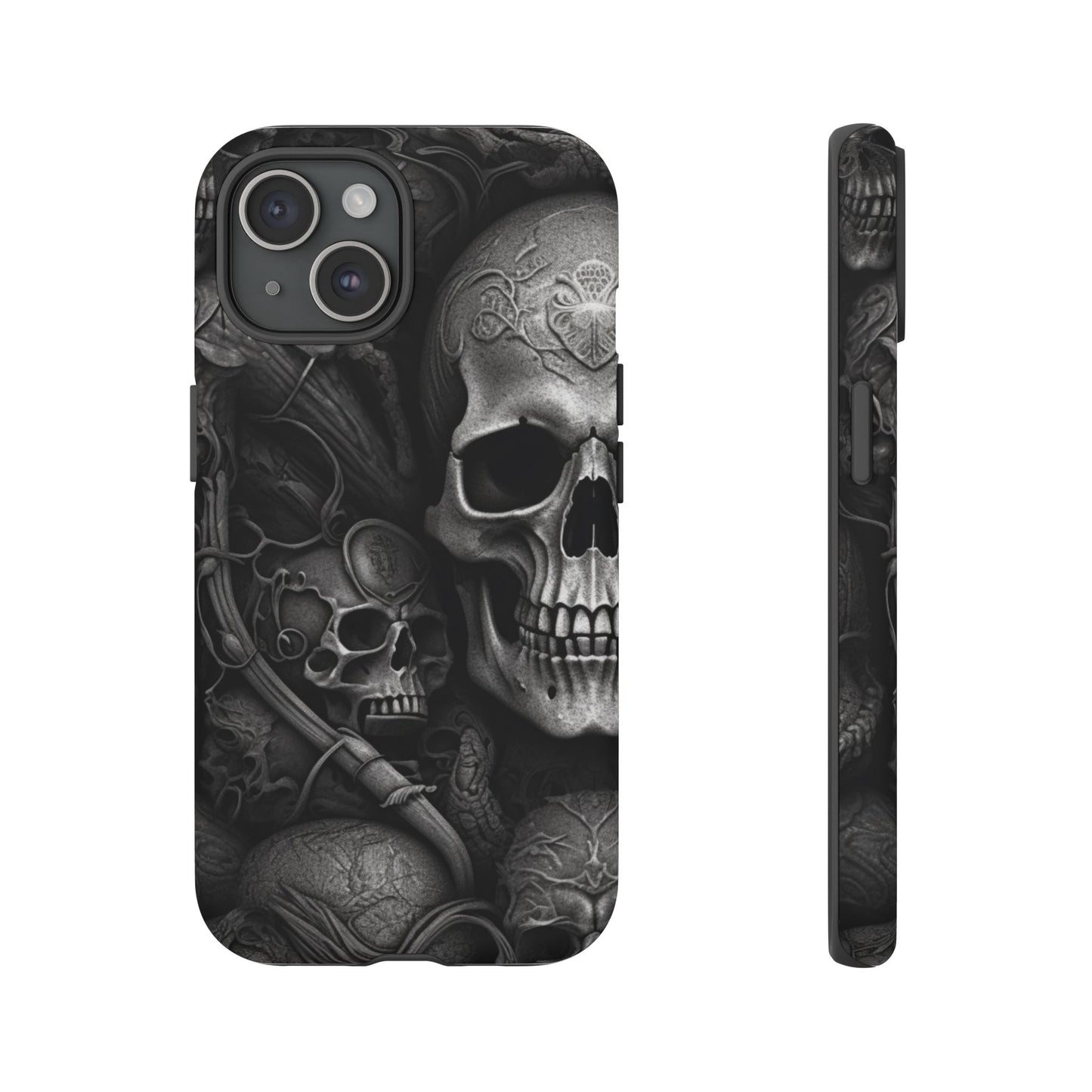 Black skull  Tough Cases