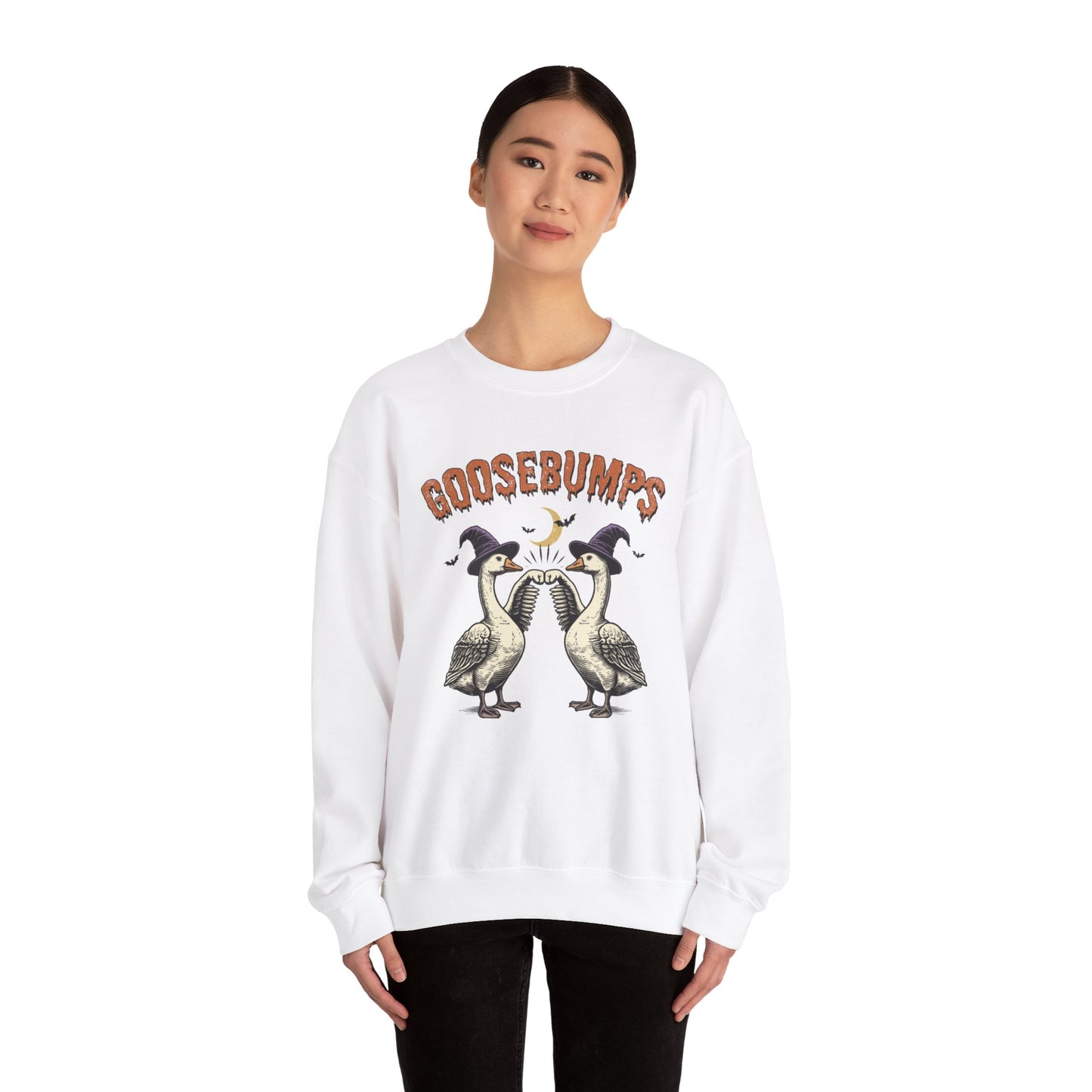 Goosebumps Halloween Sweatshirt, Funny Goose Lover, Halloween Cute Ghost Sweatshirt, Spooky Season Sweater, Halloween Gift, Halloween Shirt