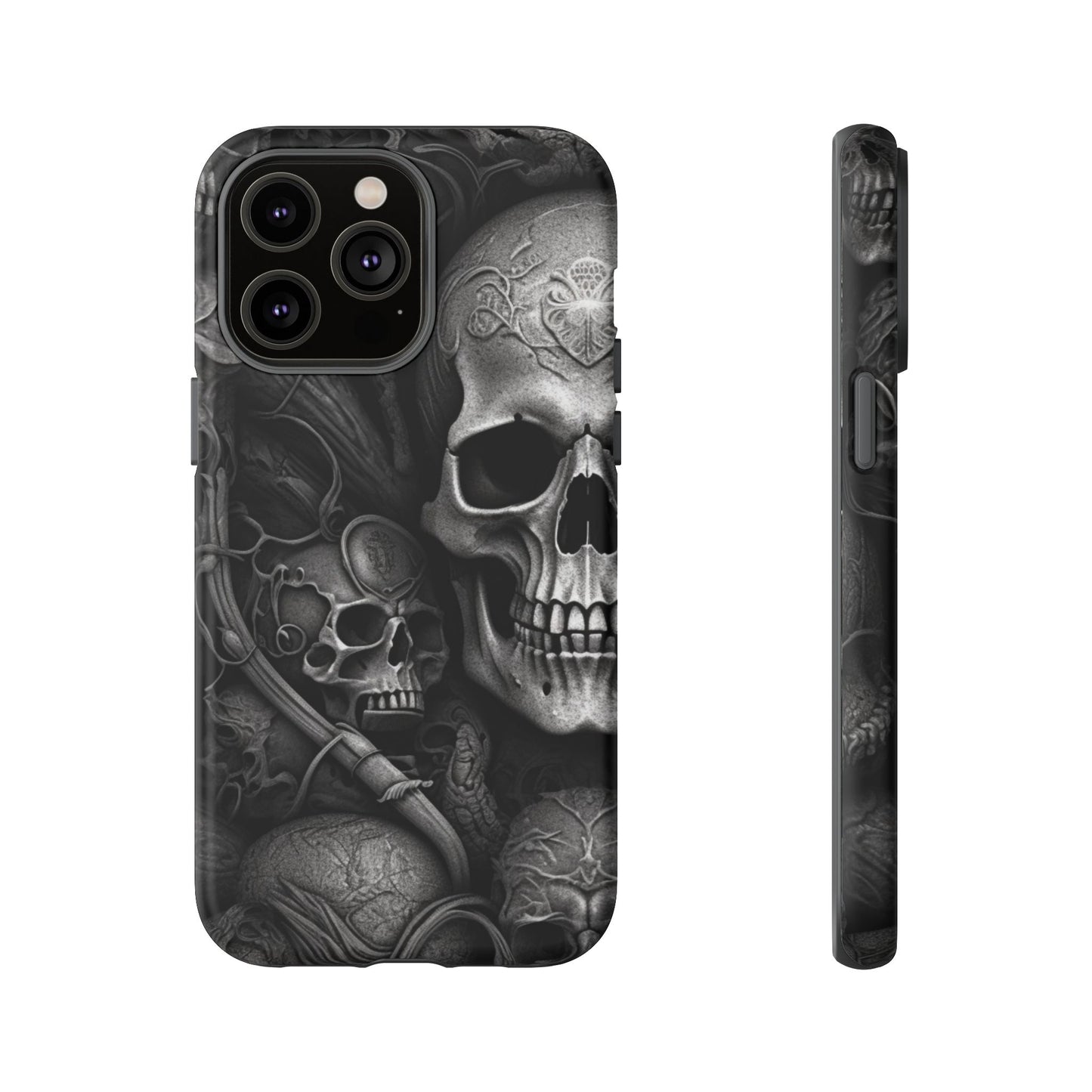 Black skull  Tough Cases