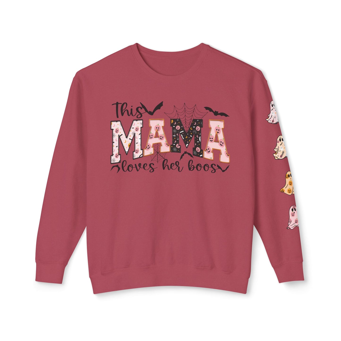 This Mama Loves Her Boos Sweatshirt, Comfort Colors, Halloween Mama Sweatshirt, Custom Mama Sweat with Kids Name, Personalized Mom Sweat for Halloween