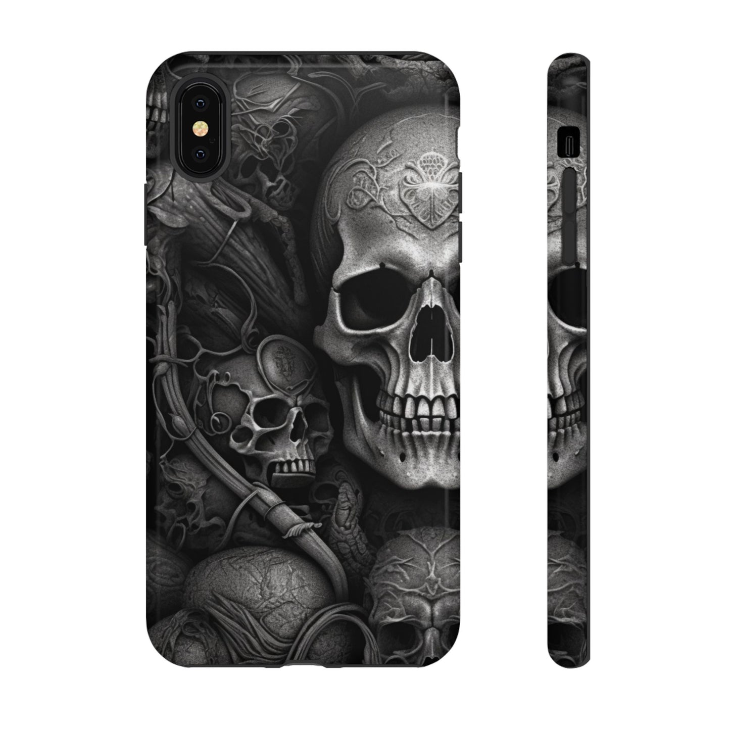 Black skull  Tough Cases