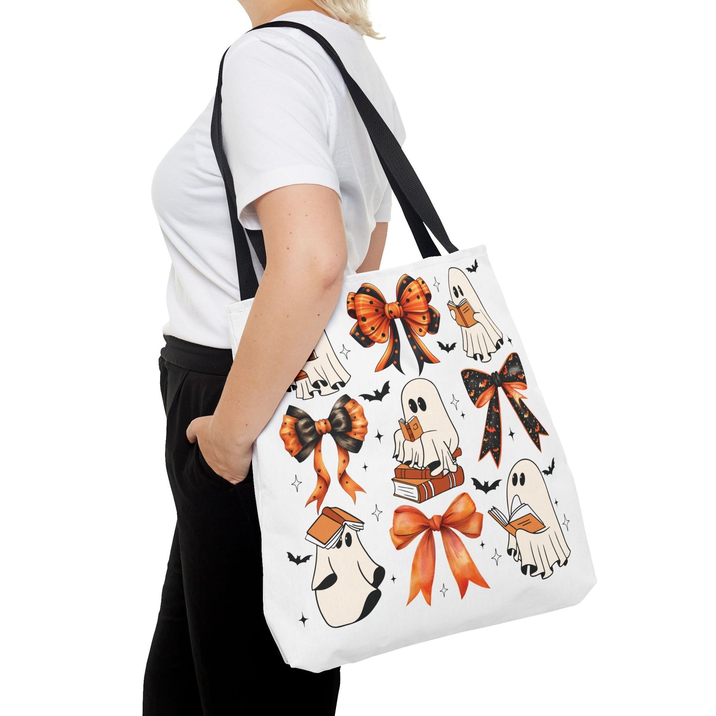 Cute ghosties and coquette bows Tote Bag (AOP)