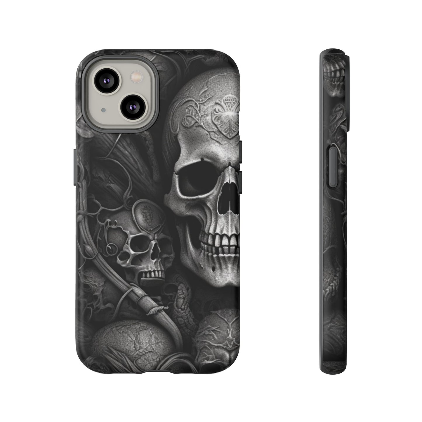 Black skull  Tough Cases