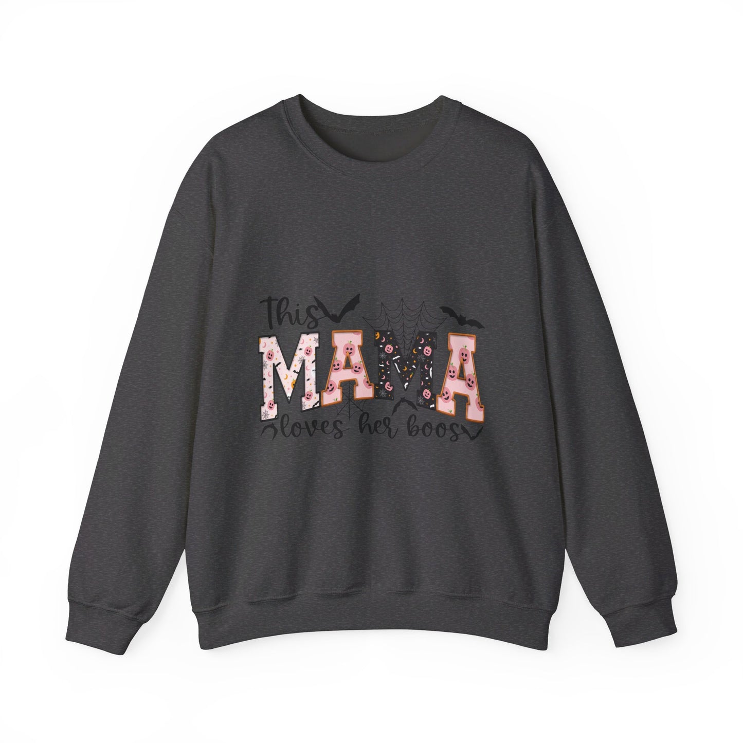 This Mama Loves Her Boos Halloween/ Fall Unisex Heavy Blend™ Crewneck Sweatshirt