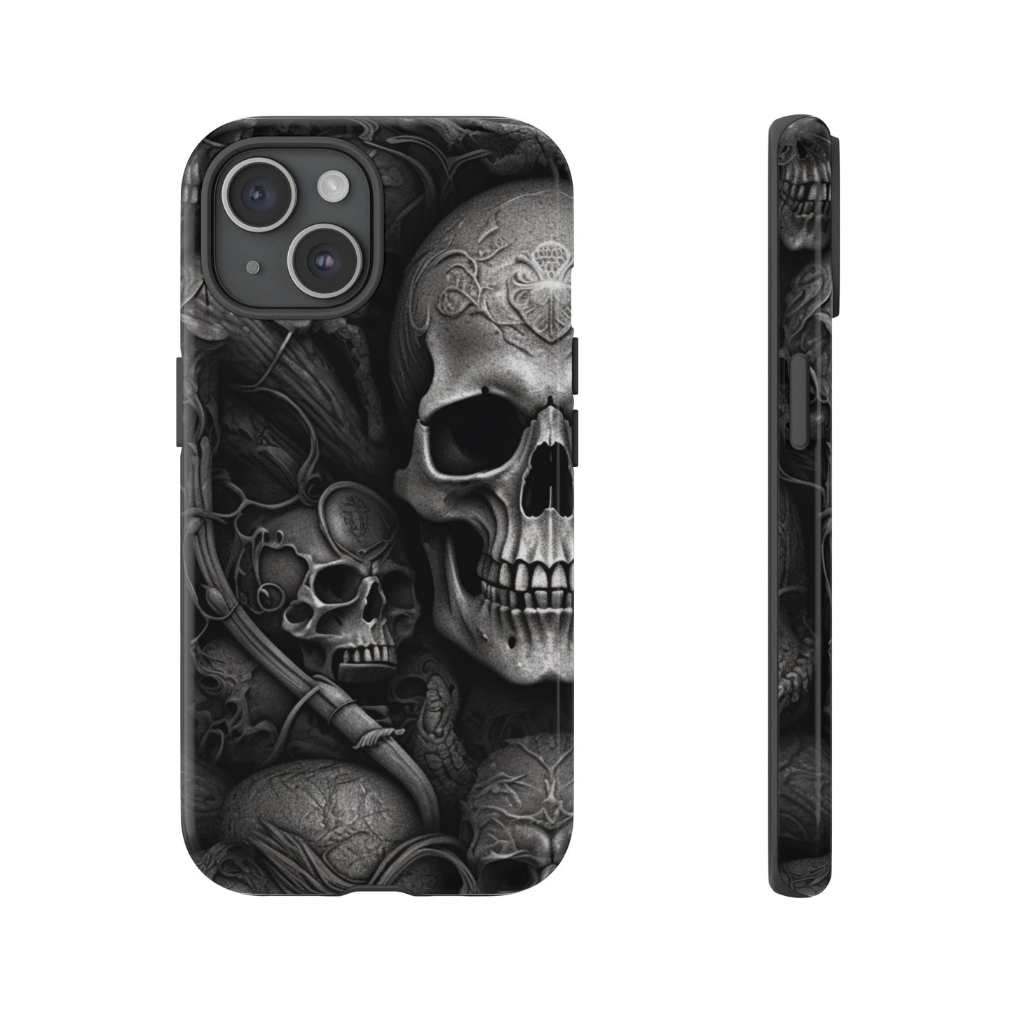 Black skull  Tough Cases