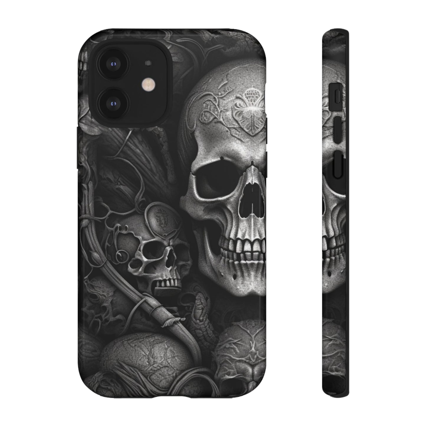 Black skull  Tough Cases