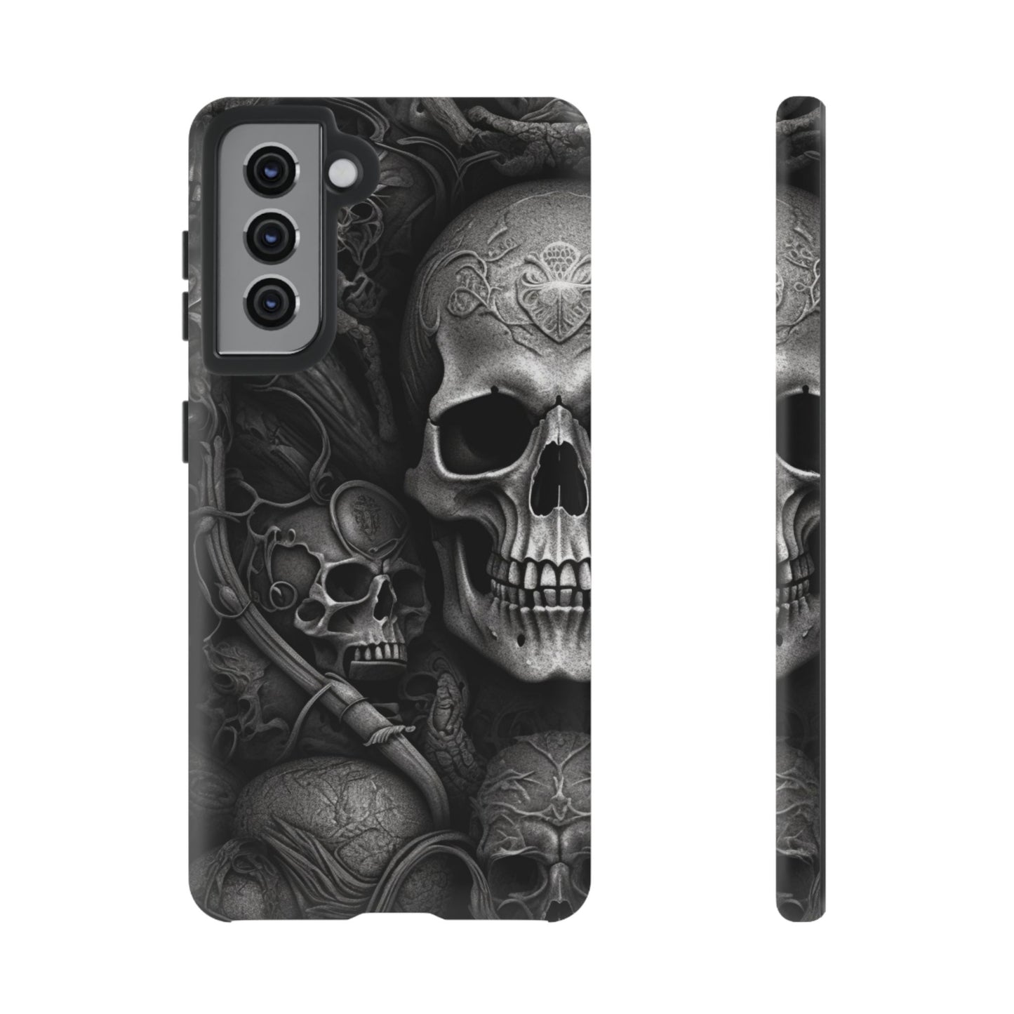 Black skull  Tough Cases