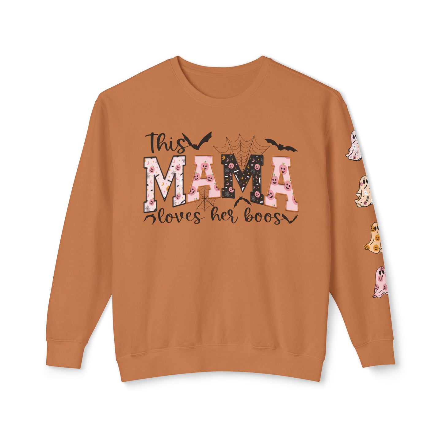 This Mama Loves Her Boos Sweatshirt, Comfort Colors, Halloween Mama Sweatshirt, Custom Mama Sweat with Kids Name, Personalized Mom Sweat for Halloween