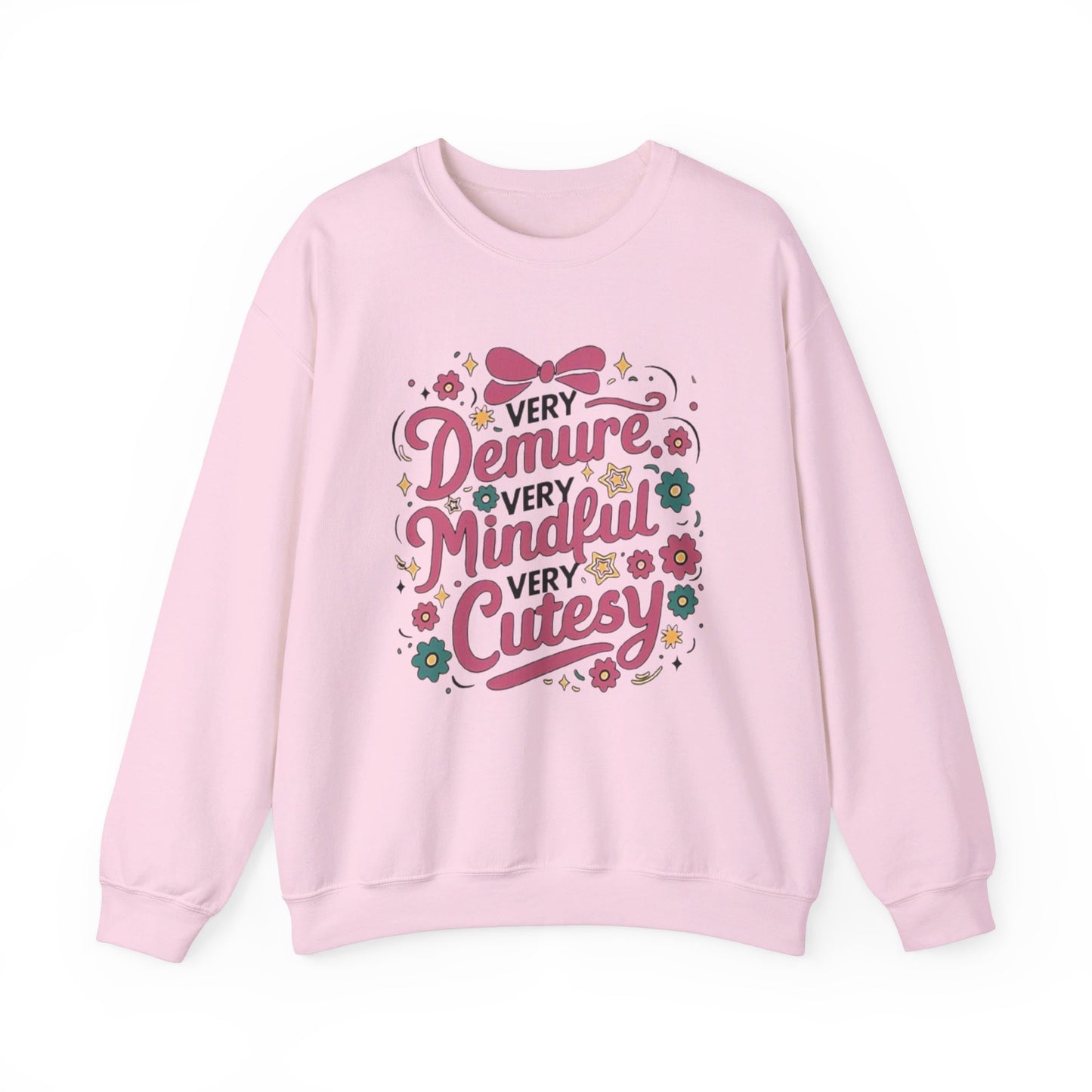 Very demure very cutesy very mindful Unisex Heavy Blend™ Crewneck Sweatshirt