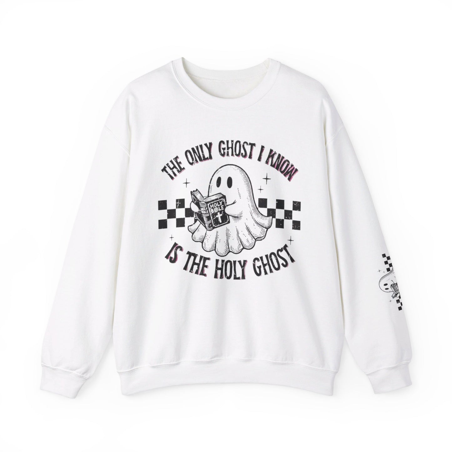 Only ghost I know is the holy Ghost Halloween Fall cute Unisex Crewneck Sweatshirt