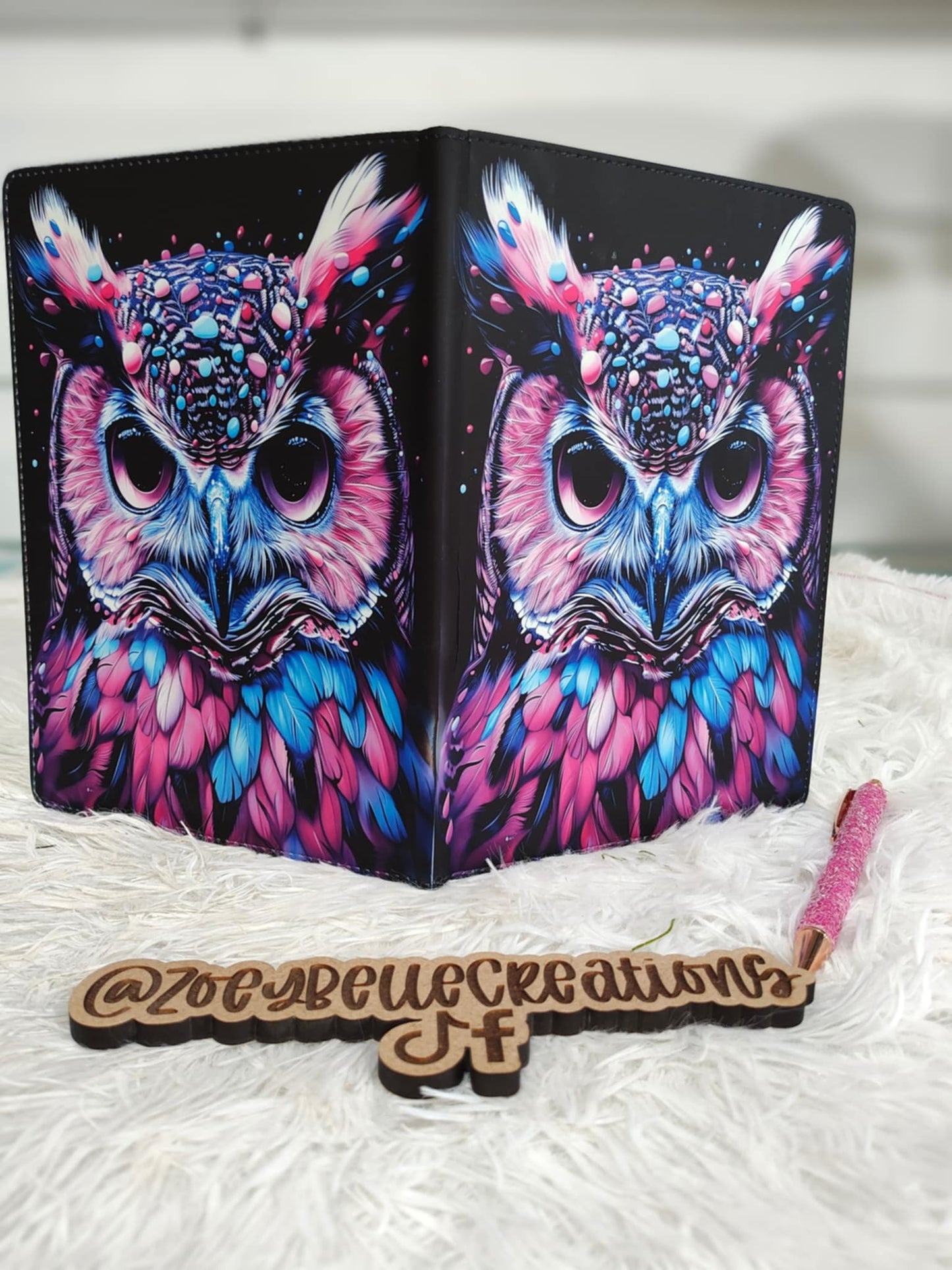 Journal - Vibrant Owl -lined pages