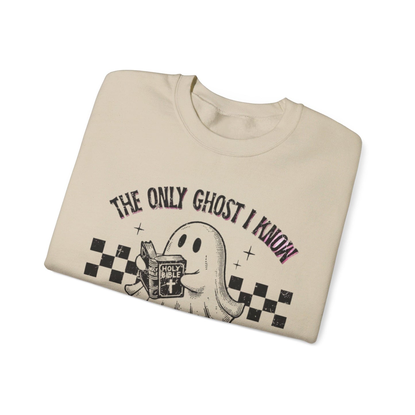 Only ghost I know is the holy Ghost Halloween Fall cute Unisex Crewneck Sweatshirt