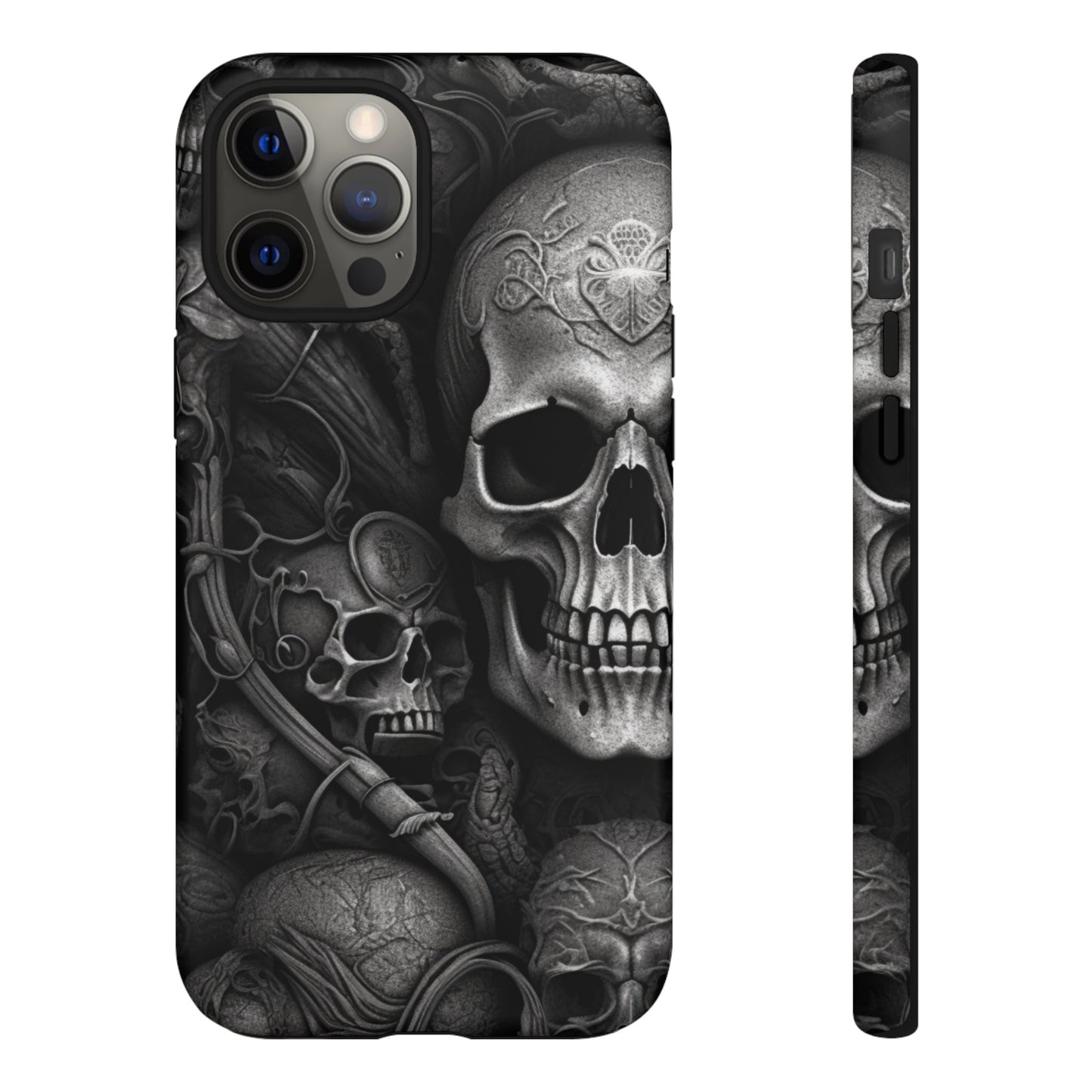 Black skull  Tough Cases