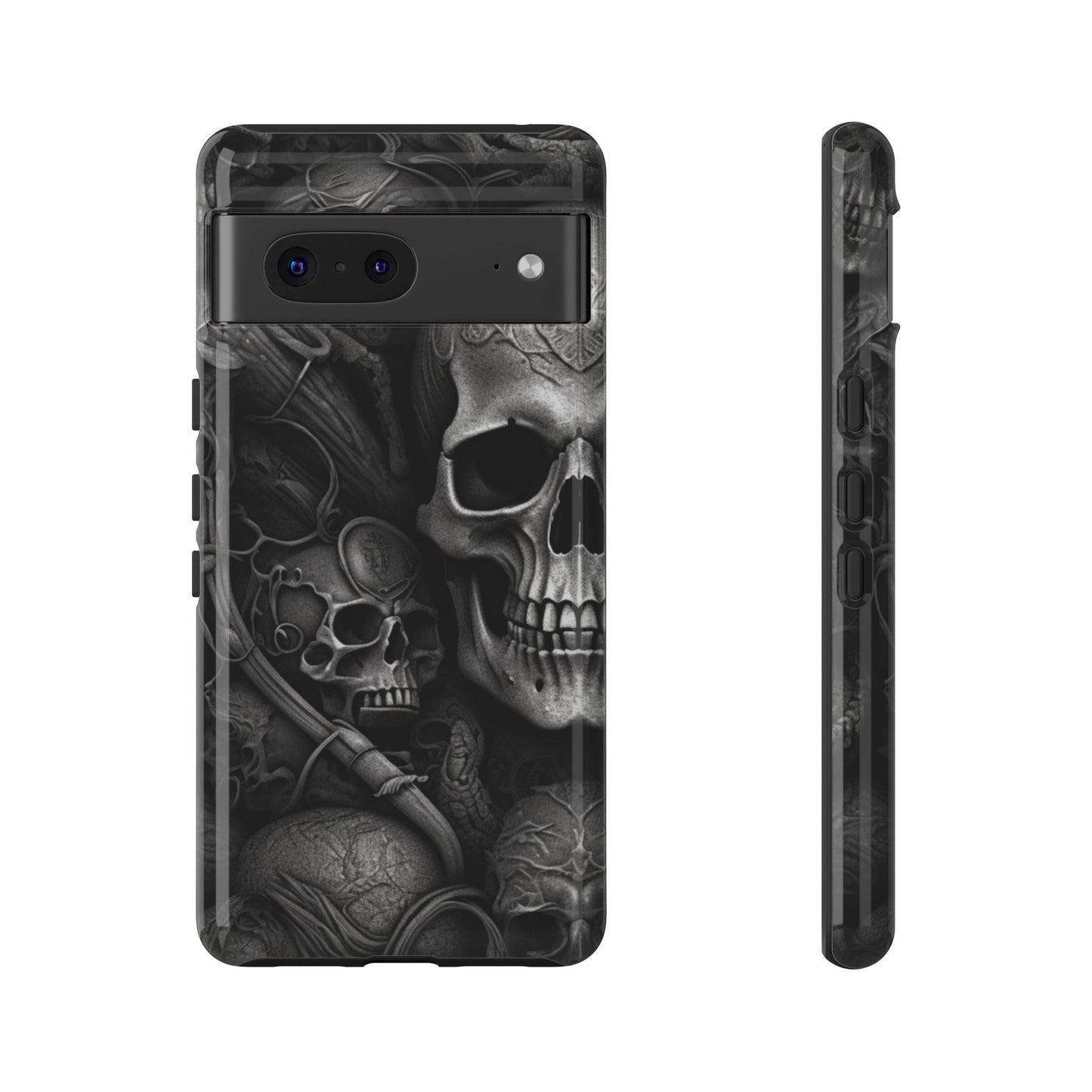 Black skull  Tough Cases