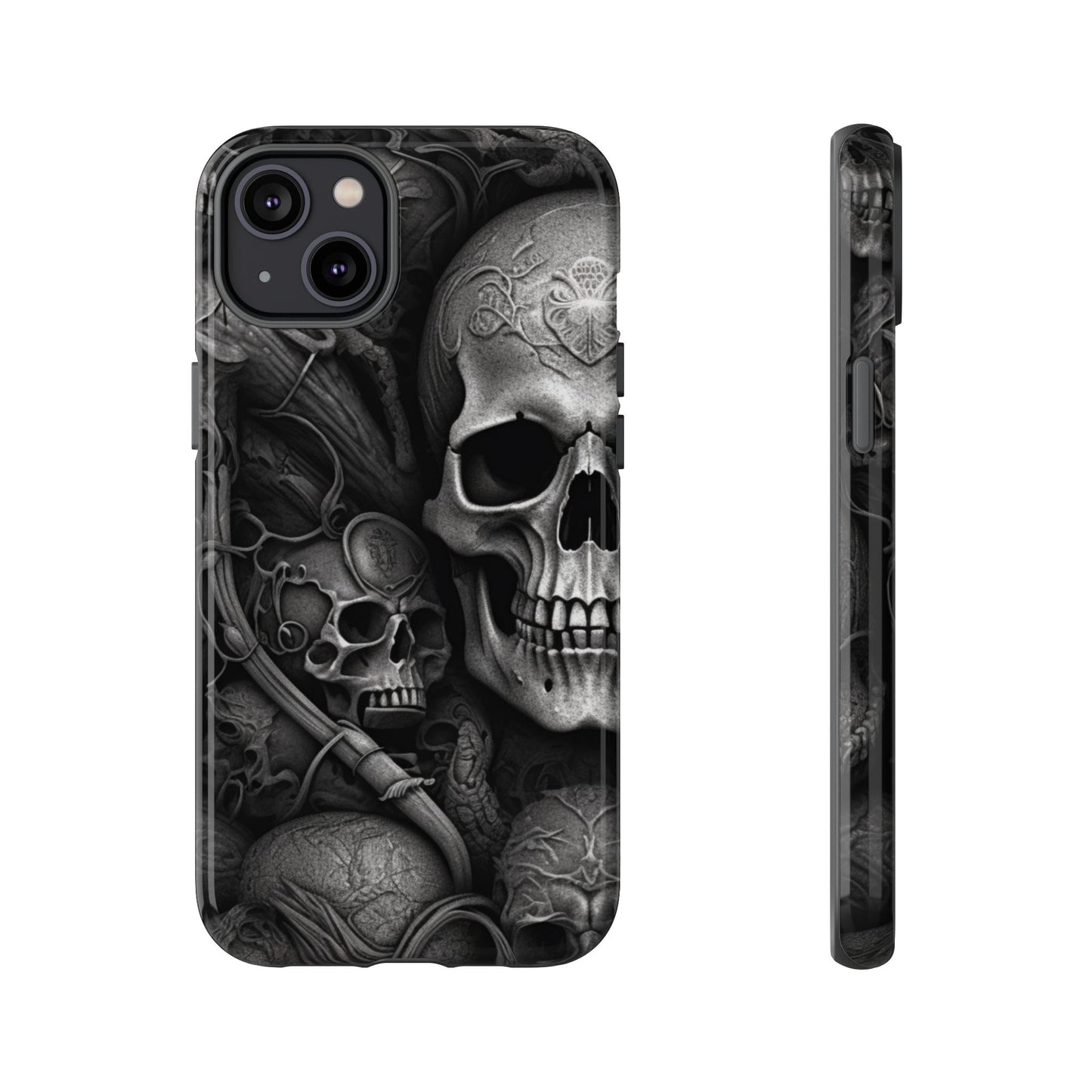 Black skull  Tough Cases