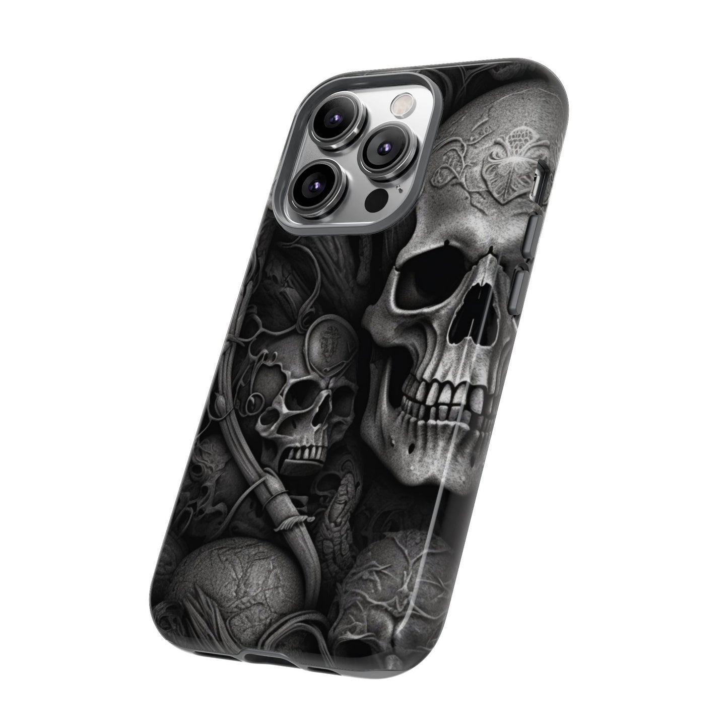 Black skull  Tough Cases