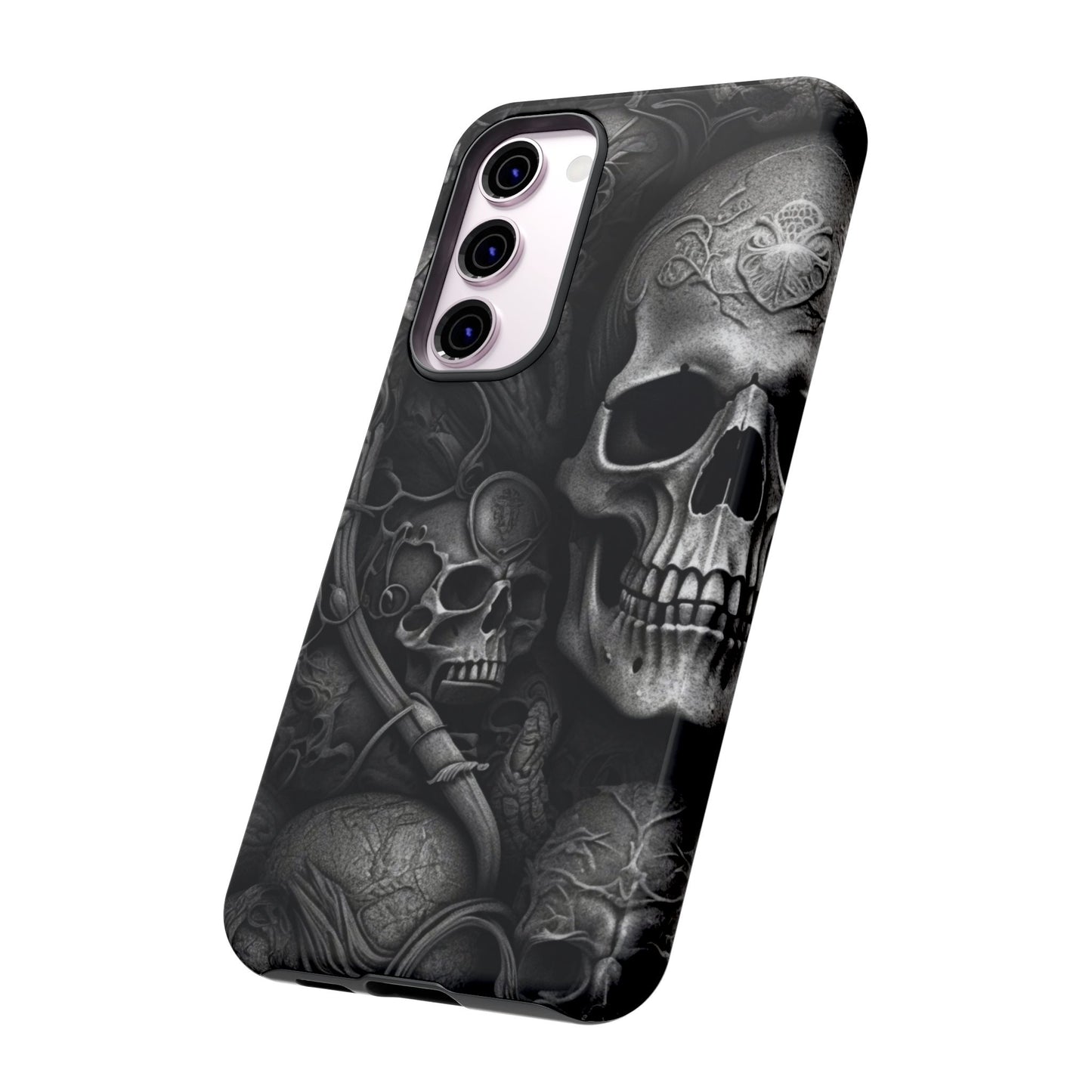 Black skull  Tough Cases