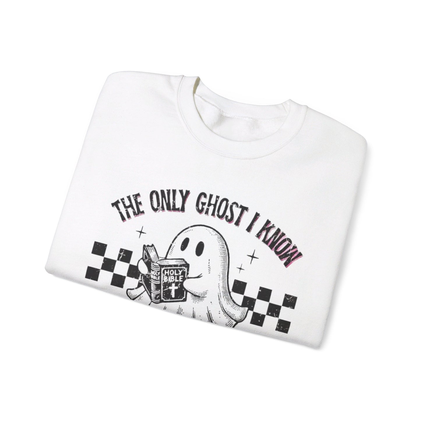 Only ghost I know is the holy Ghost Halloween Fall cute Unisex Crewneck Sweatshirt